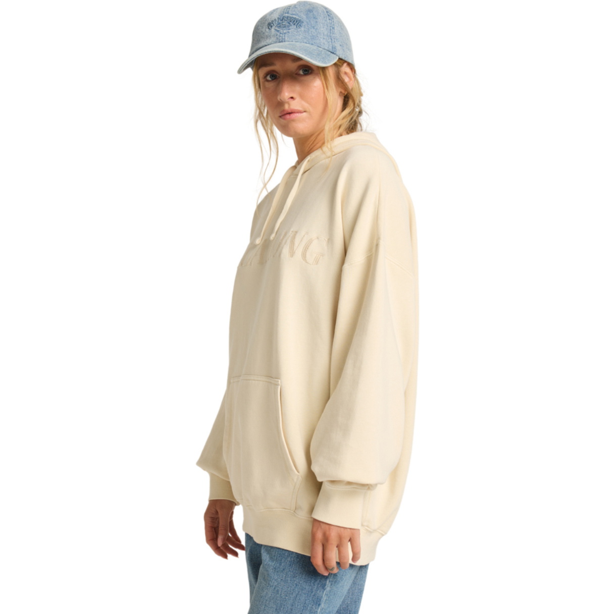 2025 Billabong Dame Hi Tide Dip Hættetrøje 24B413502 - Whitecap